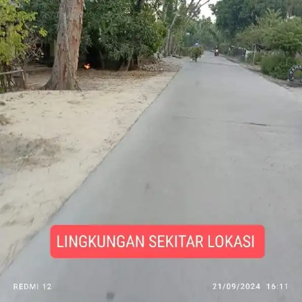 TANAH 540M2 DI TEPI JALAN DPU GULI GEMANTAR MONDOKAN SRAGEN 