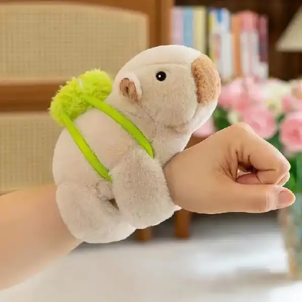 Doll Capybara Ring Pop Doll Khaki Small Pendant Wrist Barra Children's Plush Toys Doll Girl Bracelet