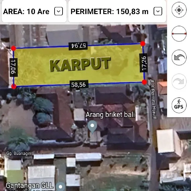 Dijual 10 are, Jl. Buana Permata Hijau Mahendradata Denpasar