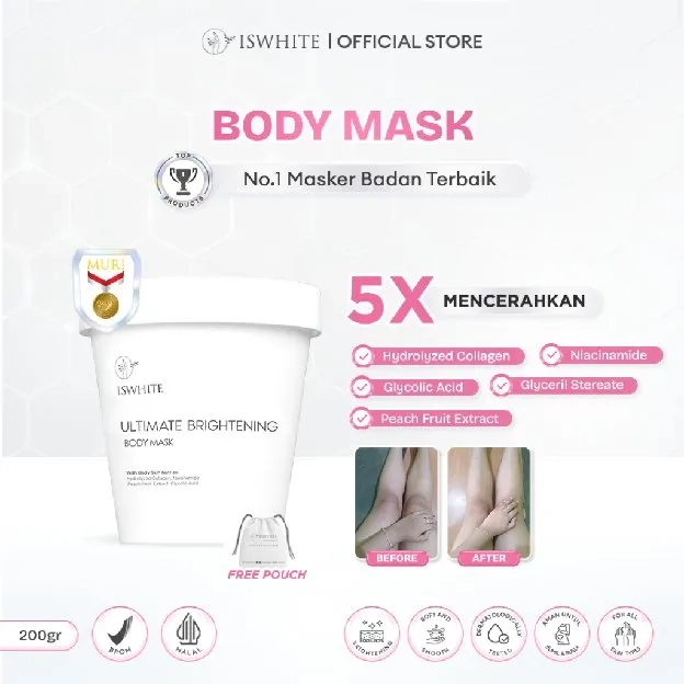 ISWHITE Bodycare Ultimate Brightening Glowing Package | Pencerah Badan | Pemutih Badan