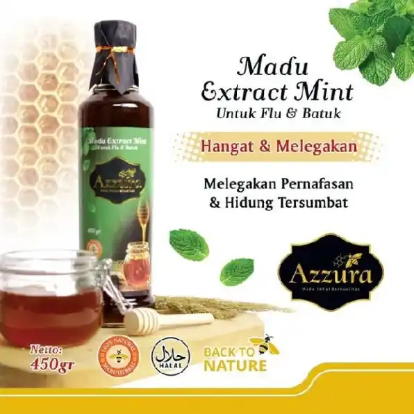 Azzura Madu Extract Mint Untuk Flu Dan Batuk 