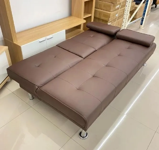 Selma Geni Sofa Bed Kulit - Coklat