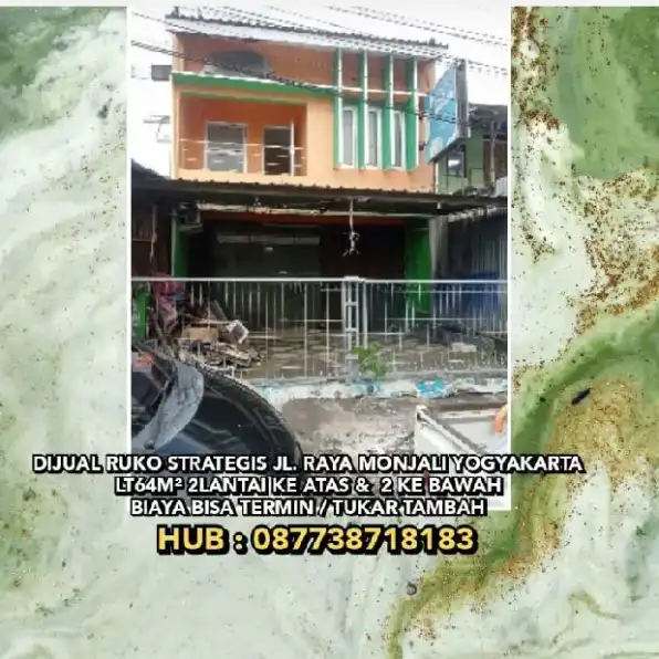 DIJUAL RUKO STRATEGIS JL. RAYA MONJALI YOGYAKARTA.LT64M² 2LANTAI KE ATAS &  2 KE BAWAH