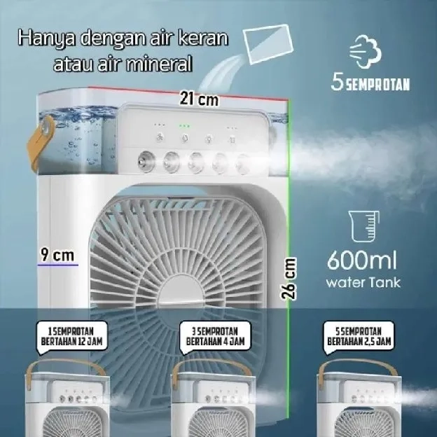 PROMO Ac Mini Humidifier Cooler Portable + Kipas Angin Pendingin Ruangan Mini