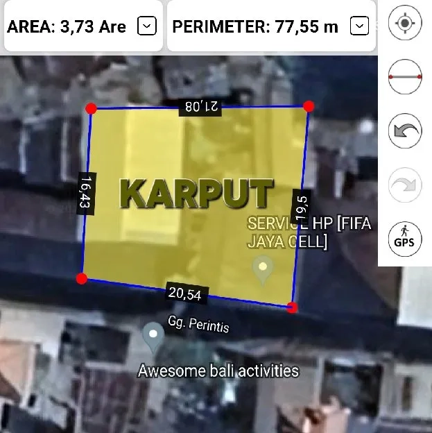 Dijual 3,73 are, Jl. Karya Makmur Depan CITRA LAND Cargo Ubung Kaja Denpasar