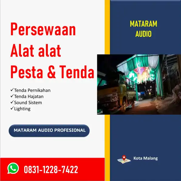 WA: 0831-1228-7422, Sewa Perlengkapan Pesta Kecil dengan Harga Terjangkau