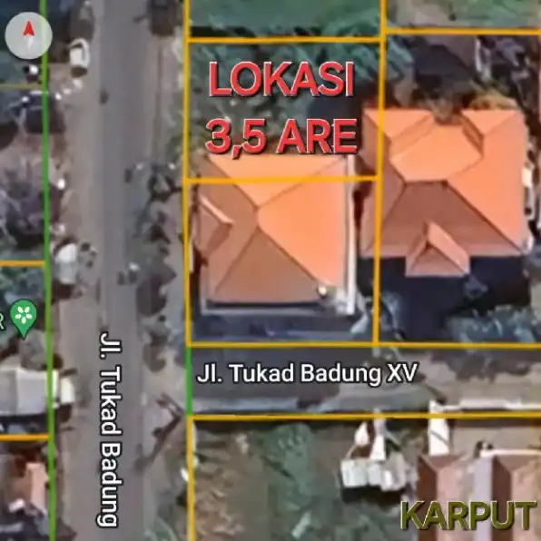 Dijual 3,5 are, Jl. Tukad Badung UTAMA Renon Denpasar