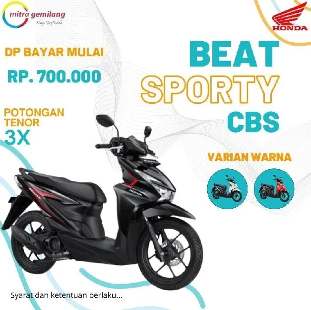 Beat Sporty CBS Dp 700rb