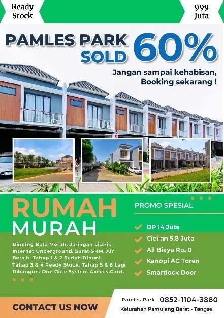 Rumah 2 lantai dan angsuran hanya 5 jutaan