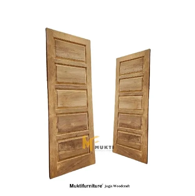 Pintu Jati Model New Semarangan Simple dan Estetik, ukuran 200x80cm Full Kayu Jati 