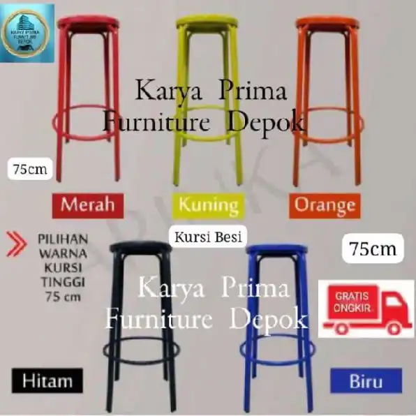 Kursi Besi ukuran 75cm 225rb ukuran 50cm185rb Kuat dan Awet Baru free ongkir pembayaran ditempat COD