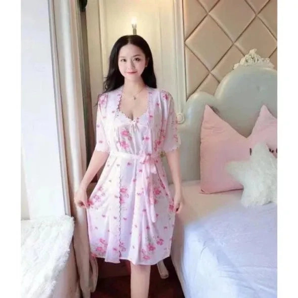 Kimono Lingerie Kembang Pond import Murah Berkualitas