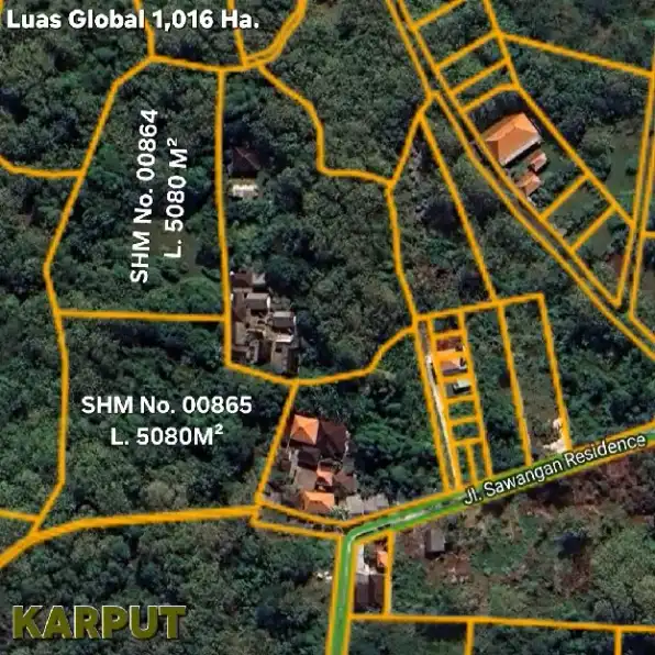 Dijual 1,016 Ha. Jl. Sawangan Residence Dekat Kempenski Bali Nusa Dua Kuta Selatan