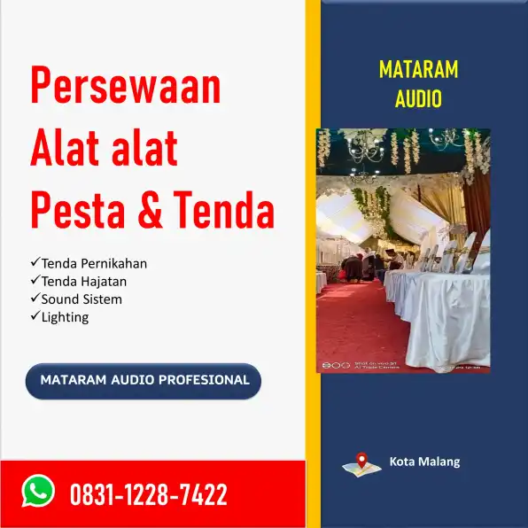 WA: 0831-1228-7422, Perlengkapan Pesta Outdoor Terbaik di Malang