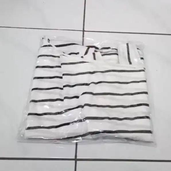 Dress Wanita Strip Hitam Putih Siap kirim