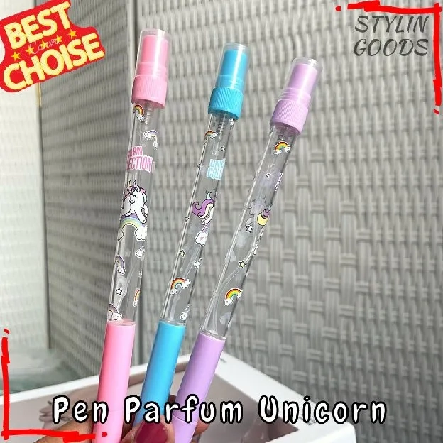 PULPEN BOTOL PARFUM FULL BODY UNICORN PENA PEN GEL TINTA MURAH UNIK LUCU