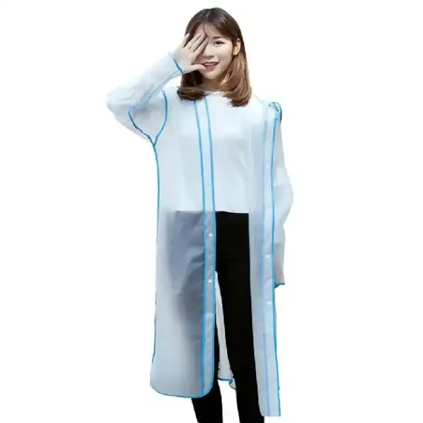 Jas Hujan Transparan Raincoat Korean Style Jas Hujan Ponco Dewasa Pria Wanita