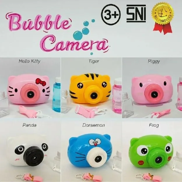 [100% ORIGINAL] BUBBLE CAMERA MUSIC KAMERA MUSIK GUN GELEMBUNG MAINAN BABEL SABUN ANAK BERKUALITAS