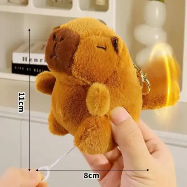 Gantungan Kunci CAPYBARA Ekor Putar Premium BKK Boneka Ganci Kapibara Capibara Bagcharm