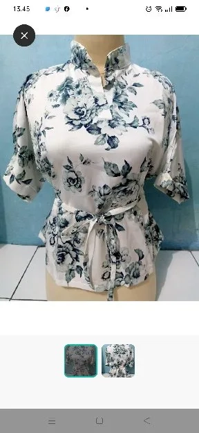 2Pcs Blouse Maxmara Motif Bunga