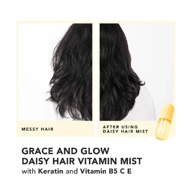 Grace and Glow Daisy Perfume Hair Vitamin Mist - Parfum Rambut Spray untuk Membuat Rambut Mudah Diat
