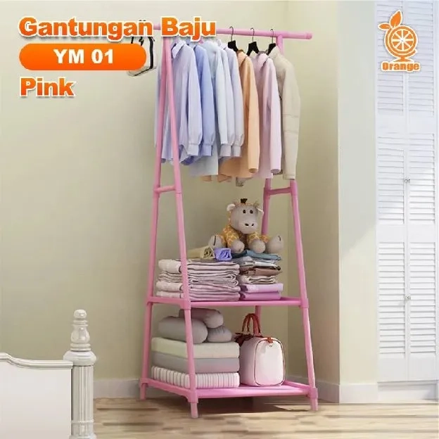 Stand Hanger Triangle Rak Segitiga Gantungan Baju Buku Rak Kotak Serbaguna