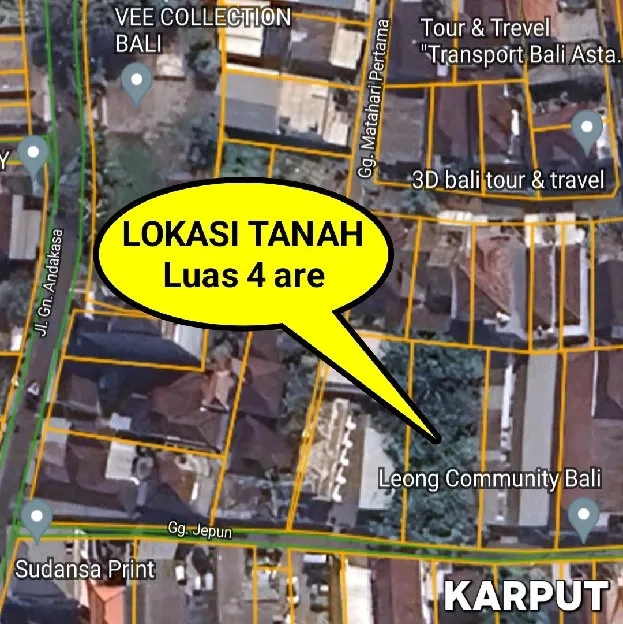 Dijual 4 are, Jl. Gn. Andakasa SATELINDO Penamparan Denpasar