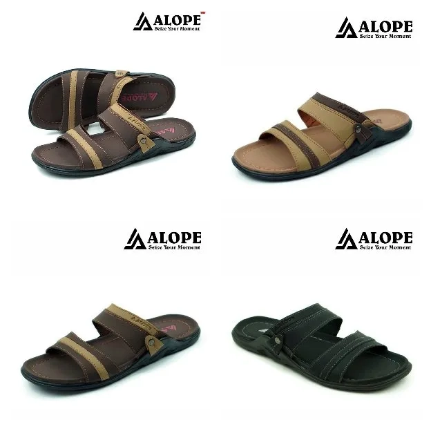 Bisa COD - Sandal Kulit H06 ALOPE Pria - dmn