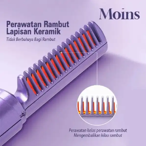 Sisir Pelurus Rambut Listrik 2 In 1 Pelurus Rambut Isi Ulang Pemanas Panas Sisir Pengeriting Styler 