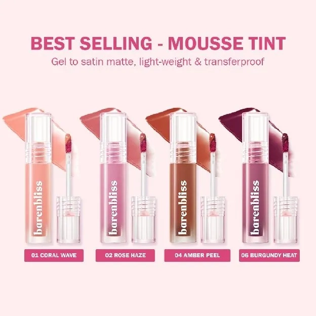 BNB barenbliss Best Selling Gorgeous Lips - Lip Tint/Lip Velvet/Matte Tint/Mousse Tint/Glow Tint