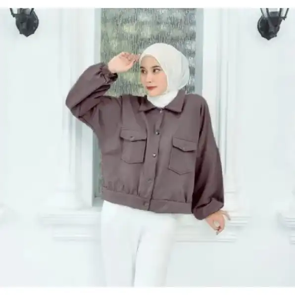 Jacket Wanita Korean Remaja Fleece Tebal Premium