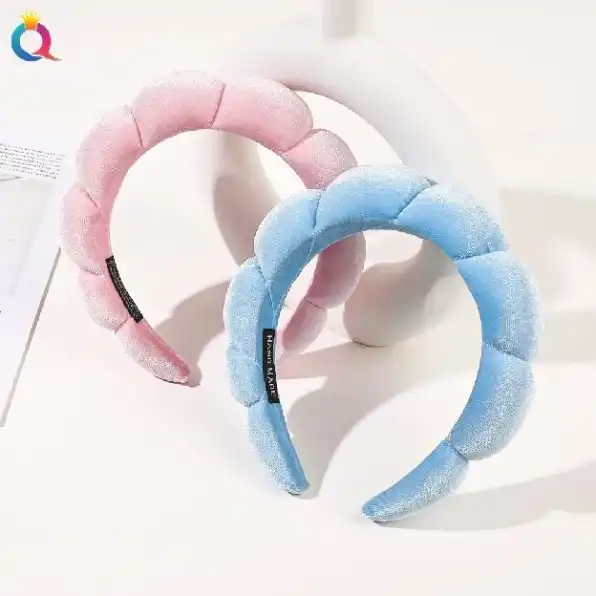 Bando Shell Busa Tebal Jumbo Fluffy Empuk Polos Bandana Cloud Style Gaya Korea Fashion Head Band Aks