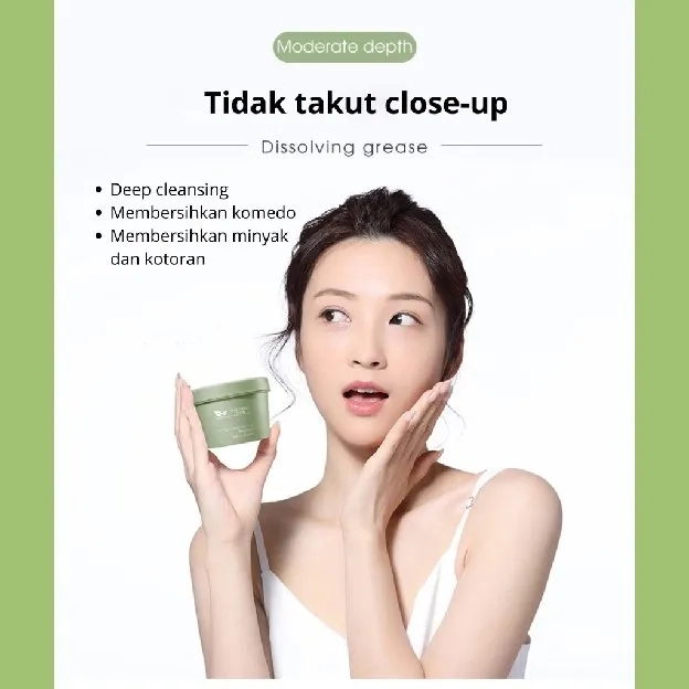 【BPOM】FEALI Green Tea Clay Mask Masker Wajah Green Tea Pore Clean Clay Mask