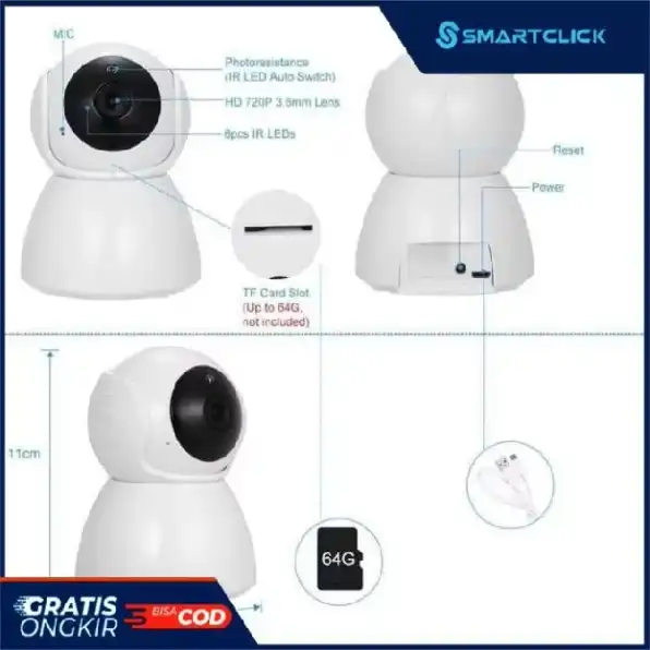 CCTV Smart Wifi IP Camera HD 1080P V380 HUMAN DETECTION Q7S SNOWMAN