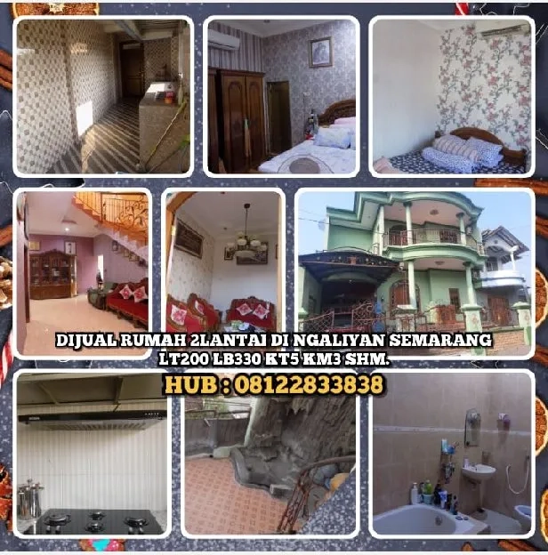 DIJUAL RUMAH 2LANTAI DI NGALIYAN SEMARANG.LT200 LB330 KT5 KM3 SHM.H: 08122833838.>>