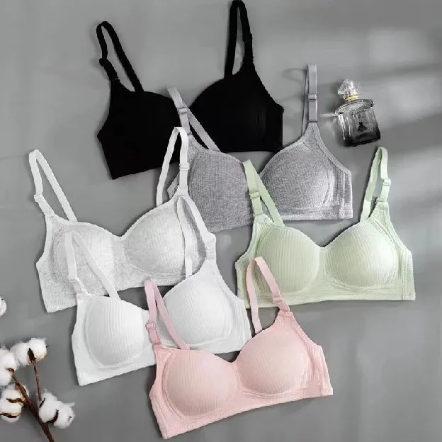 Bra motif garis lurus Push Up Style Senam Zumba Yoga Pakaian Dalam Wanita