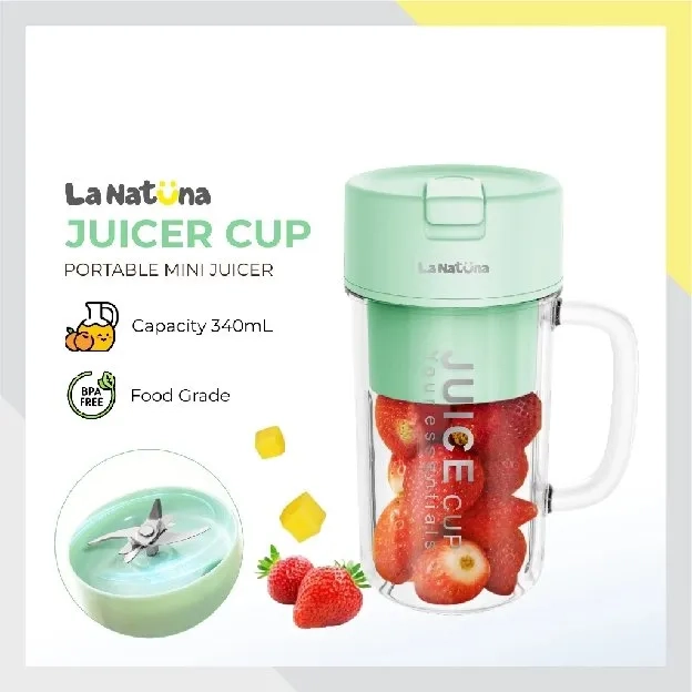 Blender Portable CRUSHER JUICER Mini + Sedotan Juicer Personal Size USB Rechargeable Mini Mixer