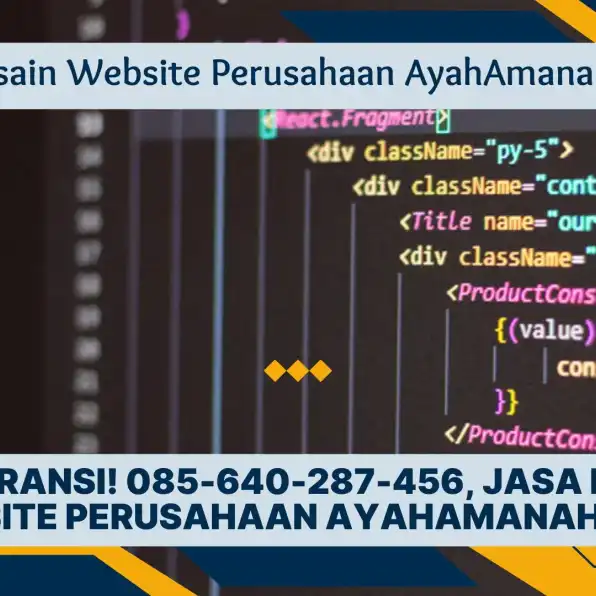 Bergaransi! 085-640-287-456, Jasa Desain Website Perusahaan AyahAmanah.com