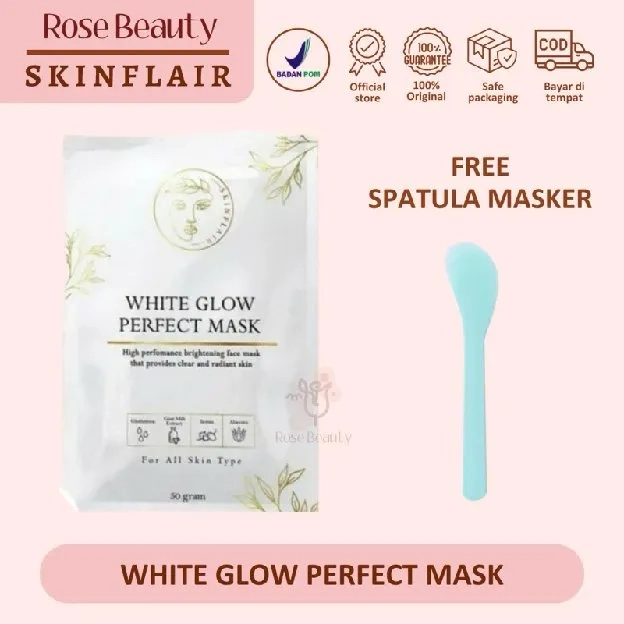 [FREE SPATULA MASKER] SKINFLAIR WHITE GLOW PERFECT MASK MASKER WAJAH UNTUK MENCERAHKAN