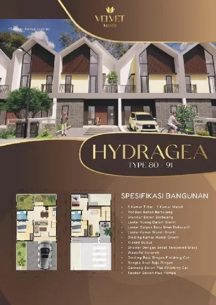 DIJUAL RUMAH BARU TYPE HYDRAGEA (T80/91)* di Juanda - Sidoarjo 