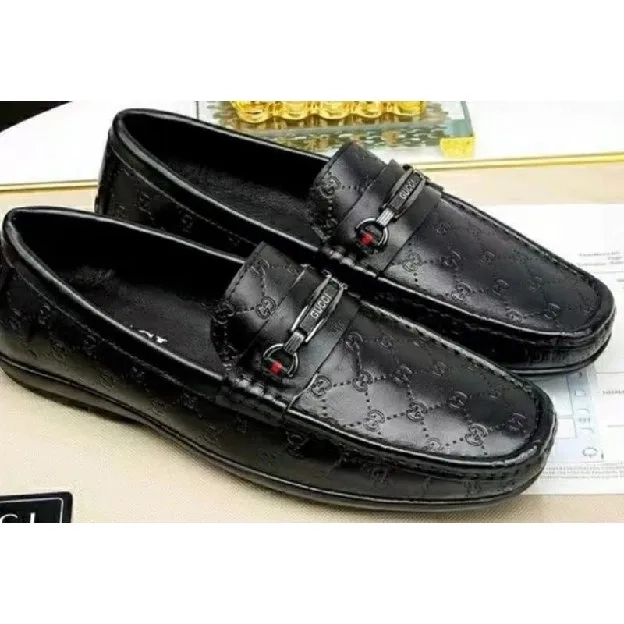 Sepatu casual loafers pria new gucci 899 gg emboss