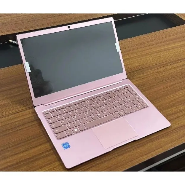 Laptop Pink  logam Inte J4125 14" Ram 8+256GB SSD Windows 11+Office+Pink mouse dan tas