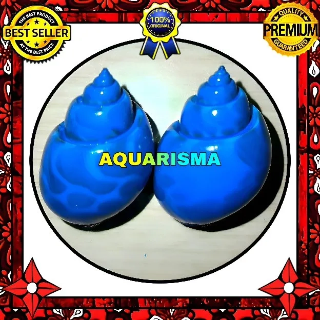 2 PCS CANGKANG KEONG MACAN TIGER TURBO BABILONIA SPIRATA BIRU TUA TRANSPARAN GRADE A+