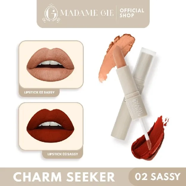 ORIGINAL Madame Gie 2in1 Lips Charmseeker Lip Cream Ombre Lipstick MadameGie 2 in 1 BPOM