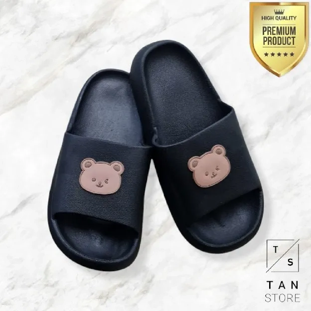 Sandal Karet Slip On Slop Wanita Karakter Lucu Premium