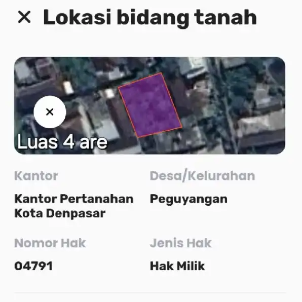 Dijual 4 are, Jl. Astasura III Peguyangan Denpasar Utara