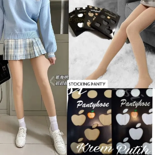 Stocking Wanita Panty Apple Tebal Elastis / Kaos Kaki Stocking Celana Wanita Cocok Untuk Kerja Nutup