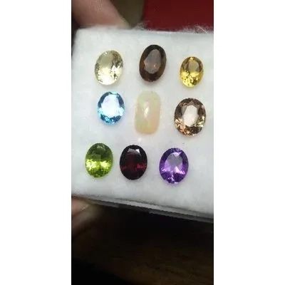 natural batu permata 9pcs kristal bening asli batu kwalitas top 