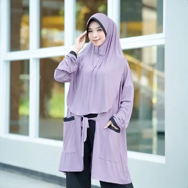 Khimar hijab jilbab kerudung cardigan PED ANTEM
