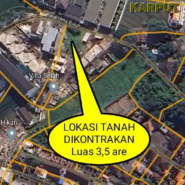 Dikontrakan 3 are, Jl. Raya Uma Buluh Kayu Tulang Utara Canggu Kuta Utara